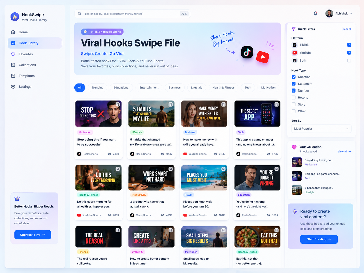 Viral Hook Templates